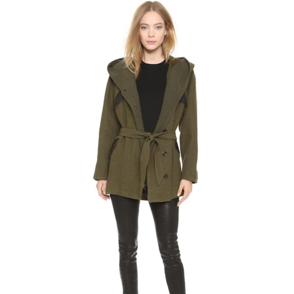 Alice Olivia Military Hooded Jacket Sz S - Picture 4 of 12